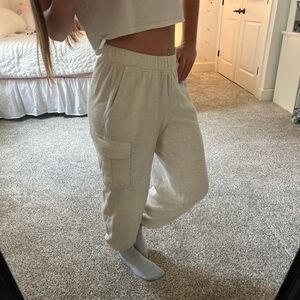 Aerie Cream Track Pants
